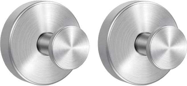 셀리빙 욕실 샤워볼걸이 스텐 흡착식 후크, 무광실버, 2개