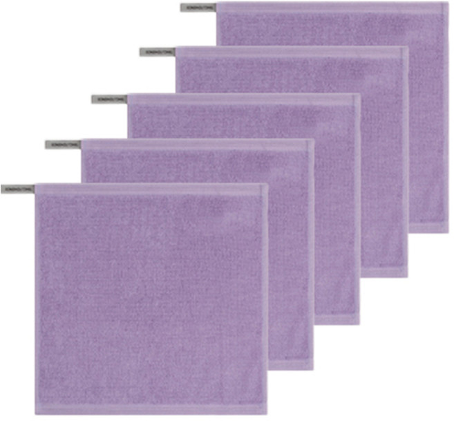 송월타월 컬러풀링 30수 고리 핸드타올 35g, 퍼플, 5개