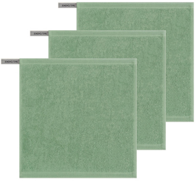 송월타월 컬러풀링 30수 고리 핸드타올 35g, 그린, 3개