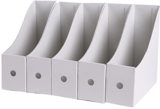 그린허그 크라프트 문서 파일 정리꽂이, 화이트, 5개