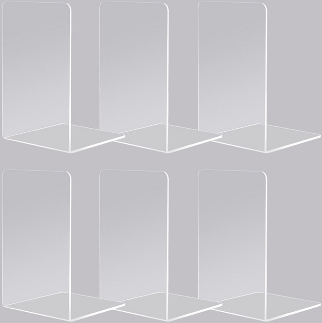 굿무드 L자 북엔드 6p, 투명