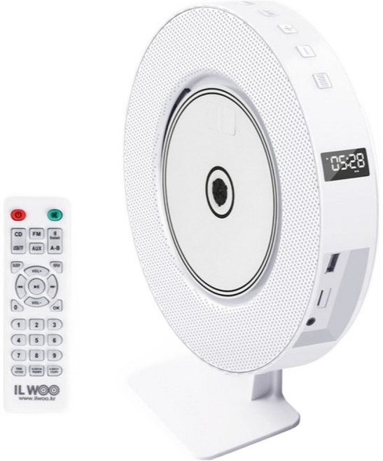 ILWOO 블루투스 CD플레이어3 + 리모컨 세트, IW-BT05, 화이트