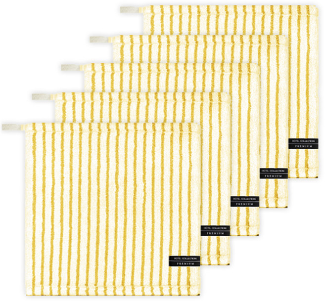 호텔컬렉션 송월 스트라이프 앤 솔리드 34 고리 핸드타월, 베이지, 5개