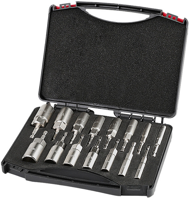 케이디와이 크롬 코팅 롱비트소켓 세트 KBS-16S, 1세트