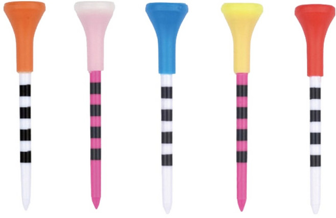 콜리스골프 러버티 눈금티 5종 세트, 혼합색상, 1세트