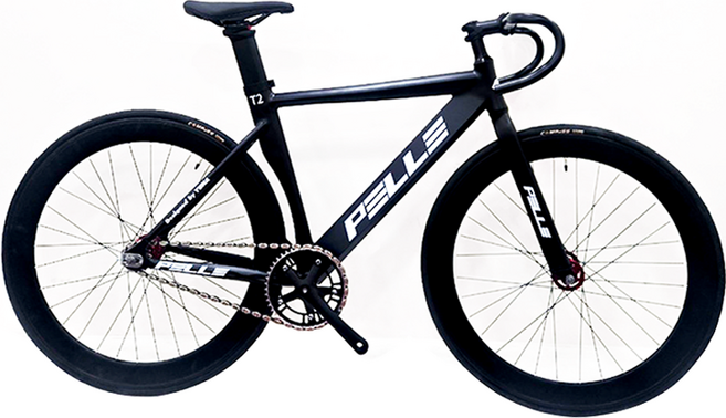 펠레스포츠 펠레바이크 픽시 T2 경량 알로이 픽시자전거 52L, Matte Black + White, 1개, 160cm