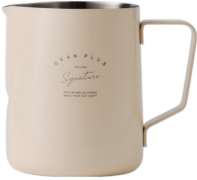 BEANPLUS Barista拉花蒸汽鋼杯 600ml, 白色, 1個