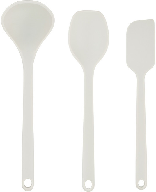 베르덴 스탠드업 미니 이유식 조리도구 3종 세트, 크림, 1세트, 스패츌라 + 요리스푼 + 국자