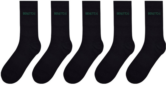 benetton 字母印花長襪 5雙
