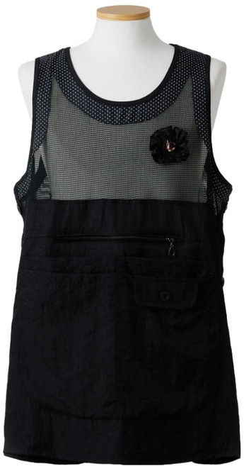 로사홈 양면 망사 앞치마 XL, 검정, 1개