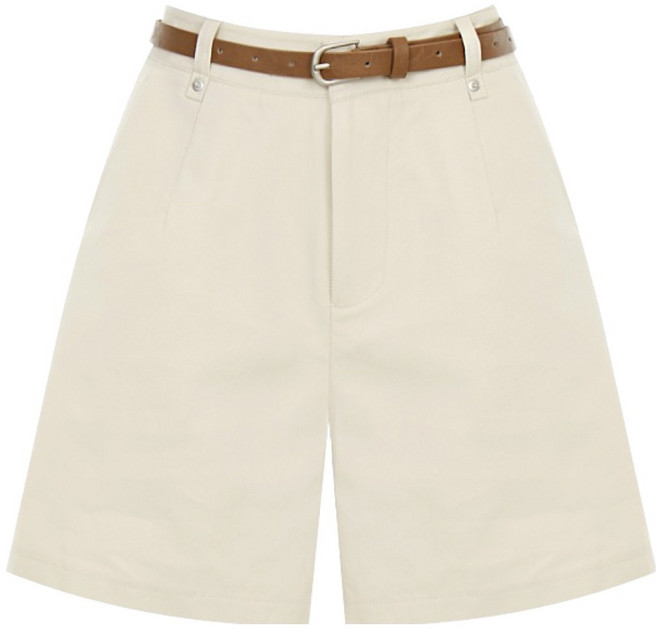 샐리 여성용 모던 벨트 + 4부 팬츠 세트 I5A-CPT044