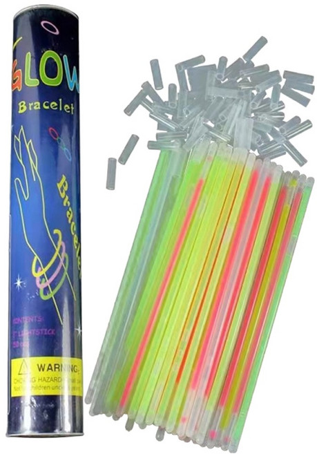 Thumbsmine 反光夜光手環 夜光棒 100入組, 100個, 混合