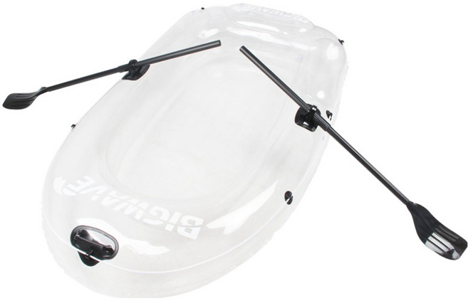 빅웨이브 물놀이용 2인용 보트, 투명, 1개