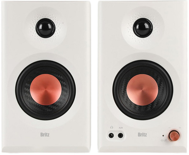 브리츠 블루투스 홈스튜디오 모니터 스피커, BR-Monitor5, 화이트