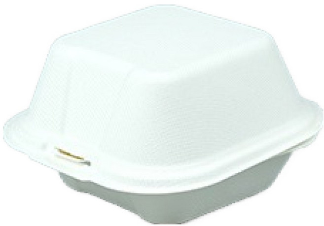 천운패키지 펄프용기 정사각 미니, 화이트, 50개