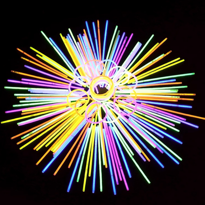 Somesmind 棒狀夜光手環應援棒 100入組, 1套, 混合顏色