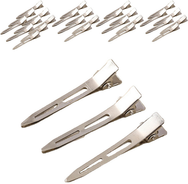 데이그린 대용량 헤어 클립 머리 집게핀 소형 5.5cm, 30개, 실버