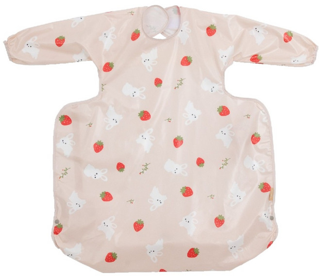 베이비클로 유아용 식탁일체형 자기주도 턱받이 긴팔 일반형, 토끼베이지, 1개입, 1개