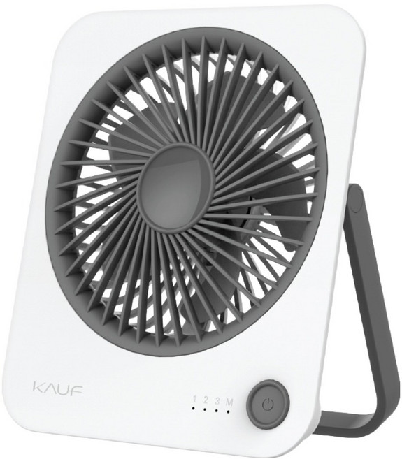 카프 스퀘어 슬림 BLDC모터 무선 휴대용 분리형팬 원터치 선풍기, KF-DF04, 화이트
