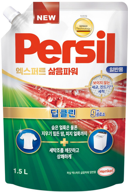 퍼실 엑스퍼트 삶음파워 일반용 액상세제 리필, 1.5L, 1개