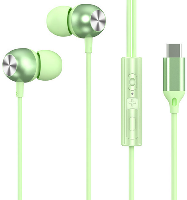 타이디홈 C타입 수면용 꿀잠 유선 이어폰, 애플 그린