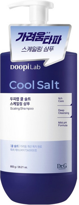 닥터지 두피랩 쿨 솔트 스케일링 기능성 샴푸, 800g, 1개