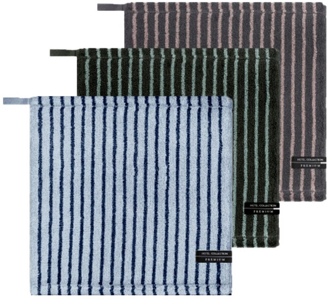 호텔컬렉션 송월타월 스트라이프 앤 솔리드 34 고리 수건 핸드타월 3종 세트, 블랙, 하늘, 그레이, 1세트