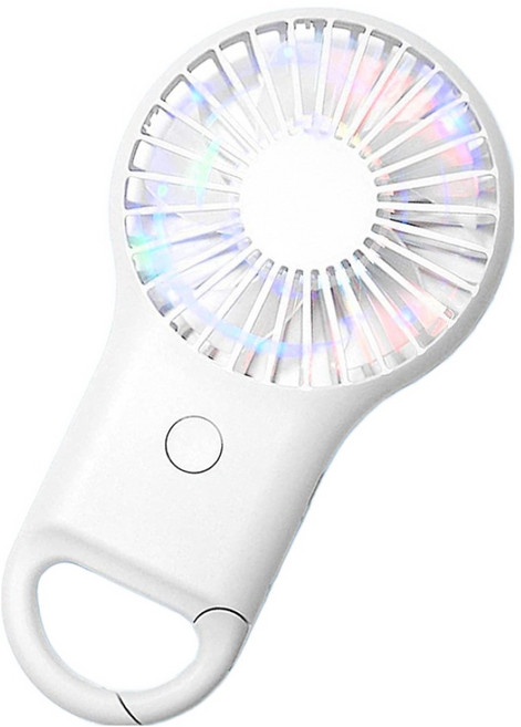 비즈 고리형 LED 미니 손선풍기, 화이트, BZ-FH180