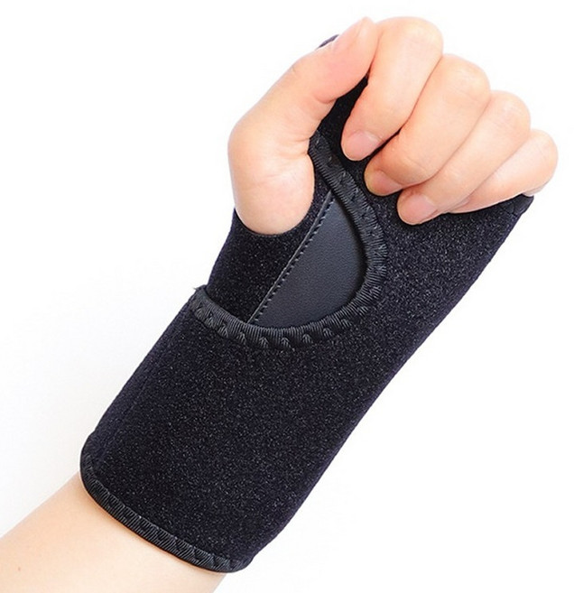 앙멧 알루미늄 손목 고정 보호대 블랙 왼손, 1개