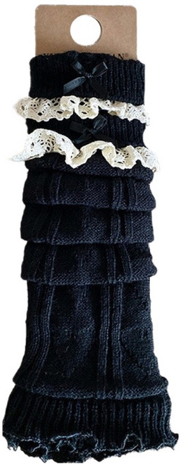 디멜디 여성용 빈티지 더블레이스 패션 레그워머