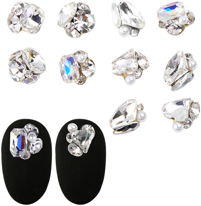 젤로젤로 프리미엄 네일 스톤, 12개, JCS-10 콤보스톤 혼합