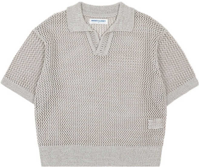 베리클로젯 남아용 버블 네트 카라 니트