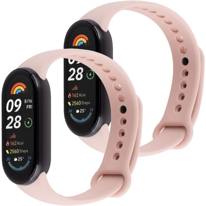 구스페리 스마트워치 실리콘 스트랩, 핑크샌드, 2개