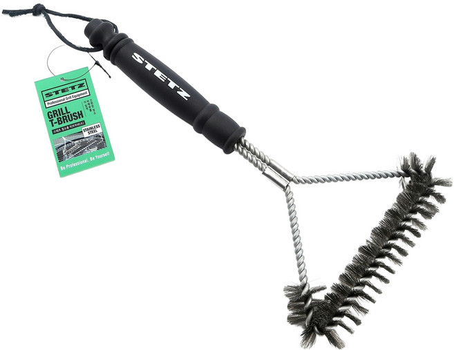 스테츠 바베큐 그릴 석쇠 청소 T브러쉬 소형, 혼합색상, 1개