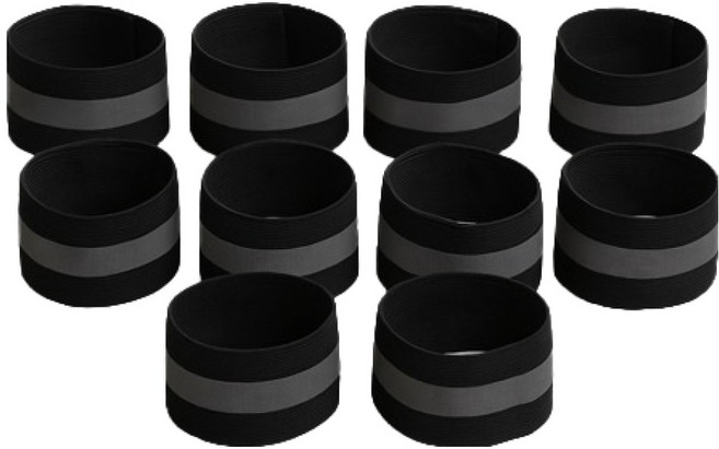 티스 라이딩 야광밴드, 블랙, 10개