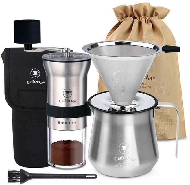 카페리아 캠핑 핸드드립 홈카페 세트 550ml CM1 CDSSS, 1세트, 6종