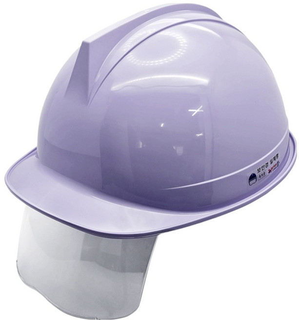 동명 건설현장 공사장 머리보호 안전모 투구형 보안경 ABE등급 라이트퍼플, 1개