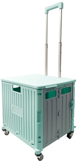 월드크린 접이식 폴딩 쇼핑카트 대형, 혼합색상, 1개