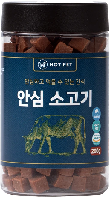 핫펫 강아지 안심 져키, 소고기, 200g, 1개 - 쿠팡