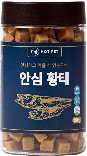 핫펫 강아지 안심 져키, 황태, 200g, 1개