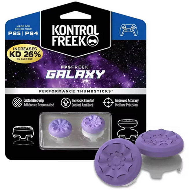 컨트롤프릭 PS5 플스5 XBOX 듀얼센스 게임패트 컨트롤러 키높이 스틱 캡 커버 필템 2p, 갤럭시 퍼플, 1개