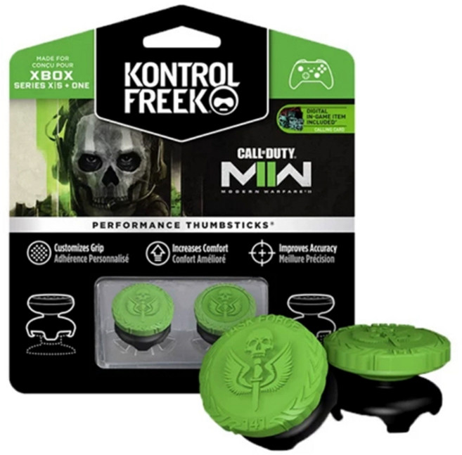 컨트롤프릭 PS5 플스5 XBOX 듀얼센스 게임패트 컨트롤러 키높이 스틱 캡 커버 필템 2p, 콜옵 MW TF141 그린 하이, 1개
