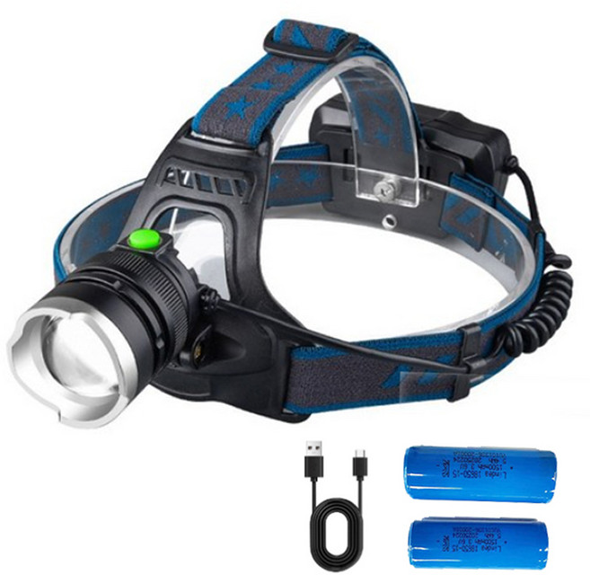 니치유 USB 충전 아웃도어 헤드램프 캠핑 밤낚시 YXP157, 1개, 블랙