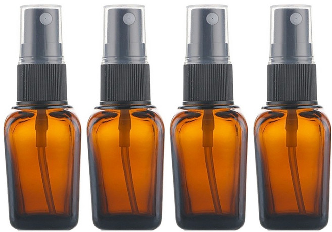 선동상사 차광 유리 스프레이 용기 20ml, 4개, 브라운