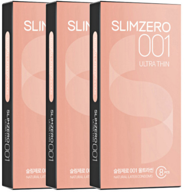 슬림제로 유니더스 001 울트라씬 콘돔, 8개입, 3개