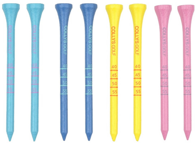 콜리스골프 컬러 롱롱 대나무 골프티 4종 x 2p 세트, 무지개, 1세트