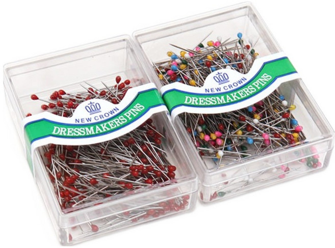 동대문단추왕 볼머리 작은 시침핀 30mm 2종 세트, 혼합 + 레드, 1세트