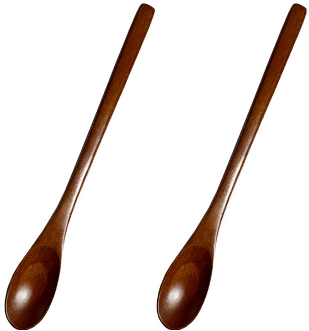 장미목 옻칠 롱티스푼 타원형, 2개