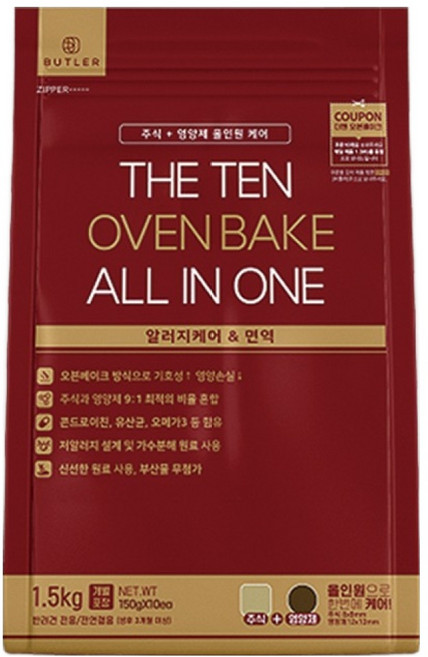 더텐오븐베이크 전연령 강아지 올인원 알러지케어 면역 건식사료, 곤충, 1.5kg, 1개
