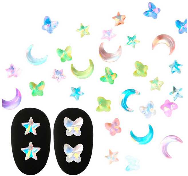 젤로젤로 프리미엄 네일 스톤 100p 세트, 1세트, JCS-05 오로라 스톤 혼합